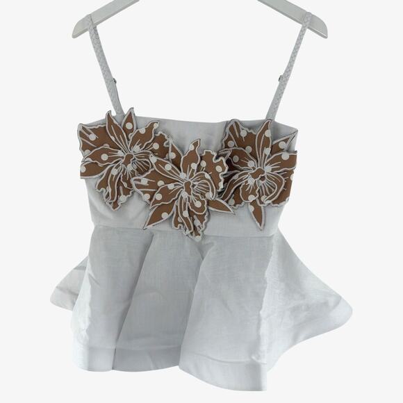 No Pise La Grama Women's White Polka Dots Dreamy Top Size M - Picture 6 of 11